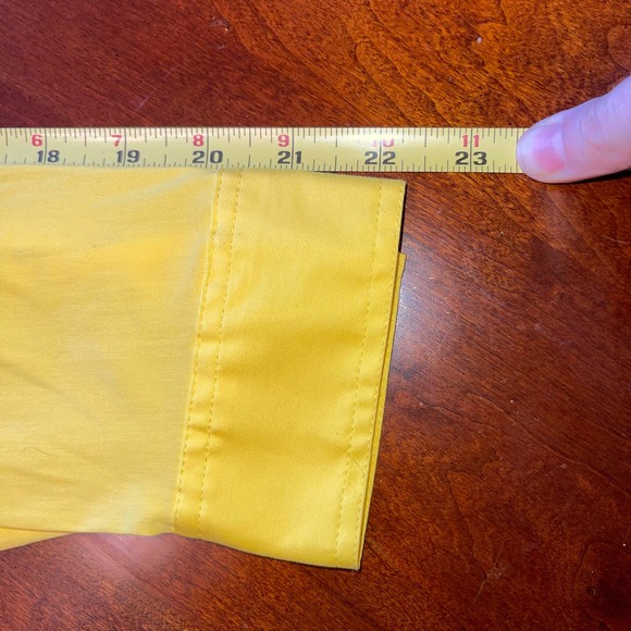 NWT‎ Talbots Mp Bright Yellow Everyday Stretch Poplin Knot Long-sleeve Blouse - Picture 11 of 11